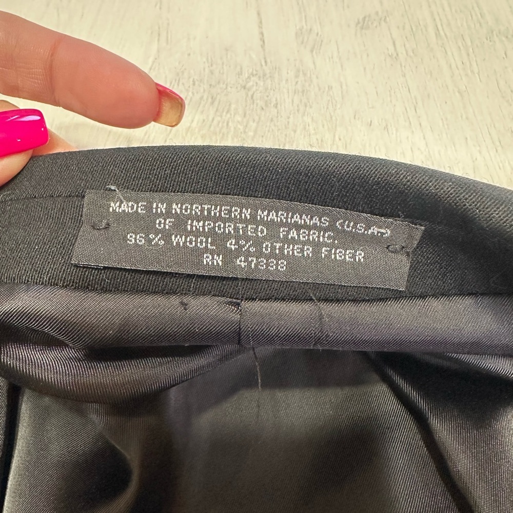 Jones New York Wool Blazer Men’s 46L Black 3 Button Classic Sport Coat Foley’s - Picture 11 of 11